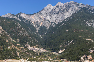 Landscape of Mount Athos, Chalkidiki, Greece