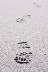 Footprints in the snow