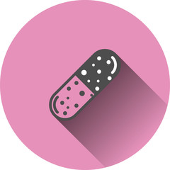 Medicine capsule flat icon design