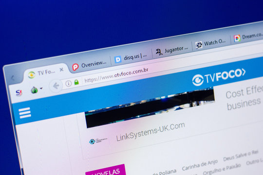 Ryazan, Russia - May 20, 2018: Homepage of Otvfoco website on the display of PC, url - Otvfoco.com.br.