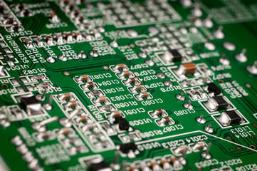 board with electronic components