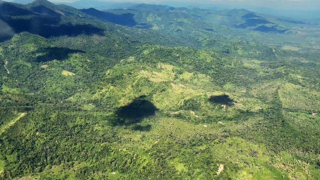 Aerial view of Bocono mountain. Trujillo state, Venezuela