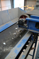 conveyor belt details close up