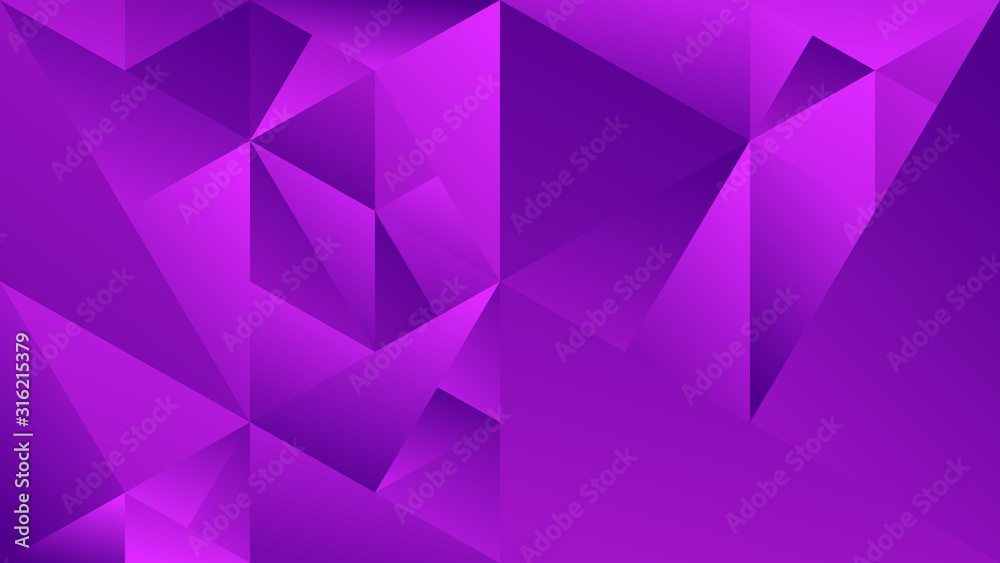 Poster minimal dynamic gradient triangle webpage background - abstract violet minimalistic vector design