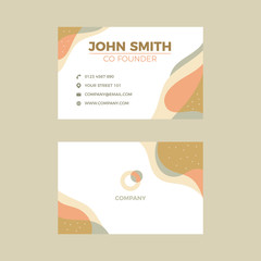 Creative abstract business card contact info