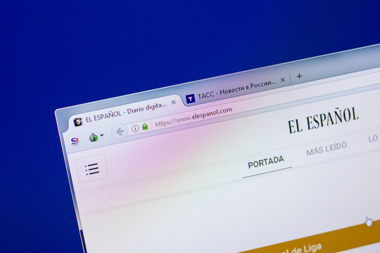 Ryazan, Russia - May 20, 2018: Homepage of ElEspanol website on the display of PC, url - ElEspanol.com.