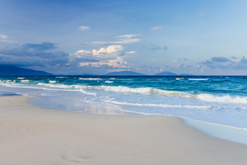 Empty tropical beach background