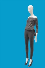 Full-length female mannequin.