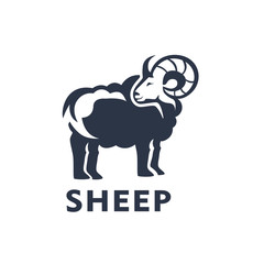 Cute sheep logo design vector icon illustration
