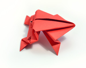 Origami on white background