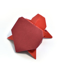 Origami on white background