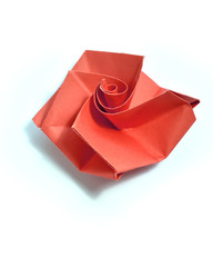 Origami on white background
