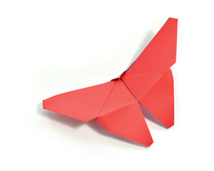 Origami on white background