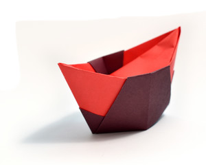 Origami on white background