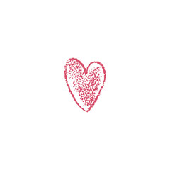 Heart icon with texture. Vector isolated illustration.