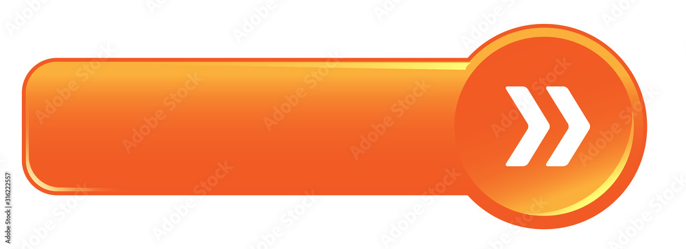 Wall mural orange vector web button with arrow