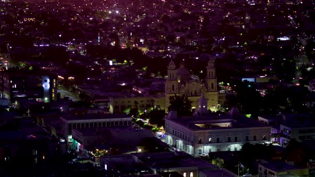General overview of Hermosillo, Sonora, Mexico at dusk