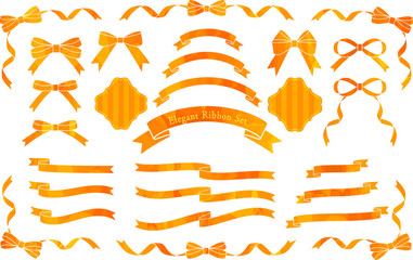 リボン　オレンジ　セット