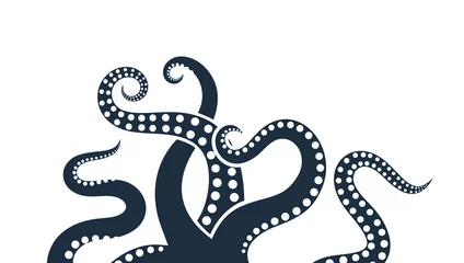 Foto op Plexiglas Octopus logo. Isolated octopus on white background © oleg7799