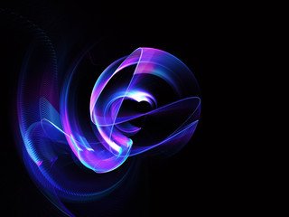 Abstract color dynamic background with lighting effect. Fractal wavy. Fractal art