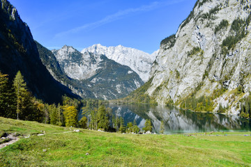 View of the Obersee in Berchtesgaden