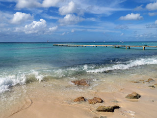 Plage sauvage de république dominicaine
