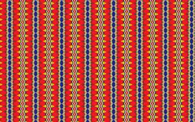 Red blue seamless geometric pattern with stripes