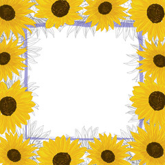 Sunflowers frame