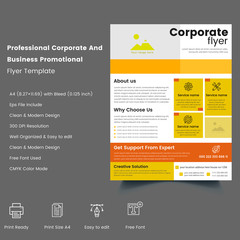 Professional Corporate And Business Promotional Flyer Template