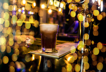 beer glasses and beer bubbles.