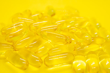 Fish oil capsules, vitamin Omega-3