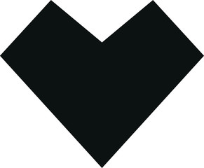 Herz Geometrisch Vektor Symbol Icon Schwarz