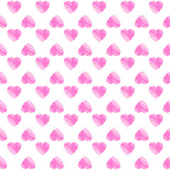 Valentine's day. Seamless pattern with hearts,