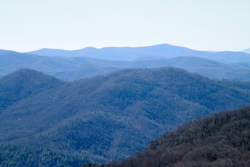 aerial view of the mountains