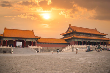 exterior of the Forbidden City in Beijing