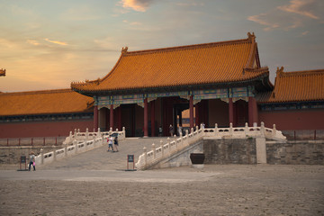 exterior of the Forbidden City in Beijing