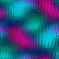 Vivid vibrant blob shapes glitch seamless repeat raster jpg pattern swatch. Over saturated smooth curve degrade blur gradient futuristic shapes.