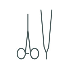 Scissor and clamp icon vector , eps 10