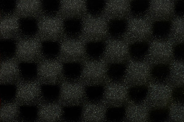 Black audio foam surface