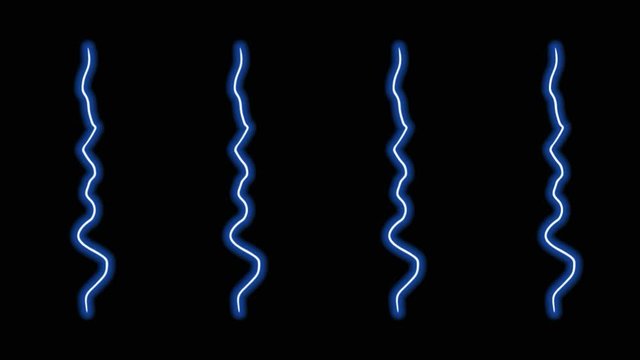 voltage electrical animated effects.Electricity crackling. Abstract background with electric arcs. Realistic lightning strikes.Thunderstorm with flashing lightning. Seamless looping. BLue.