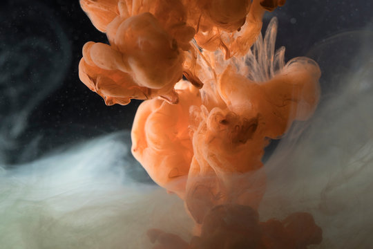 Creative orange liquid explosion