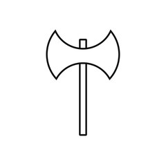 medieval ax shaped icon vector