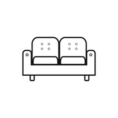 vector icon with modern sofa shape