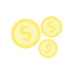 vector golden finance coin. money icon design.