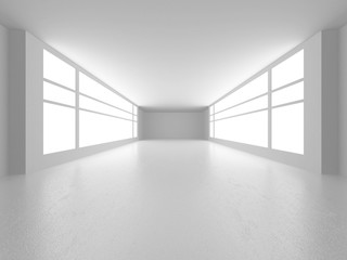 Fototapeta premium Futuristic White Architecture Design Background