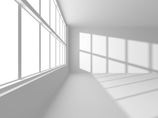 Obraz premium Futuristic White Architecture Design Background