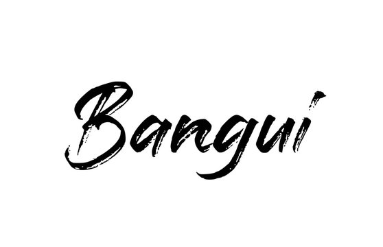 capital Bangui typography word hand written modern calligraphy text lettering