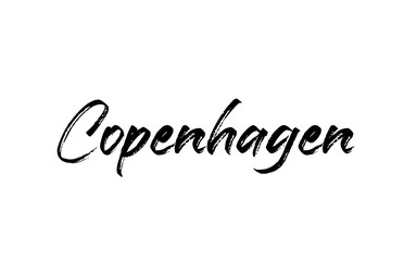 capital Copenhagen typography word hand written modern calligraphy text lettering