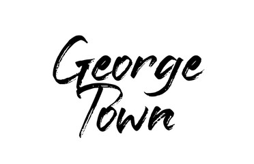 capital George Town typography word hand written modern calligraphy text lettering