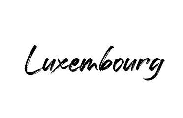 capital Luxembourg typography word hand written modern calligraphy text lettering